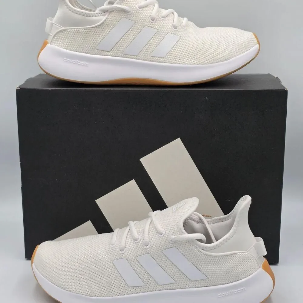 Adidas Cloudfoam Pure SPW Women’s 9 White Gum Running Shoes II0043 New in Box